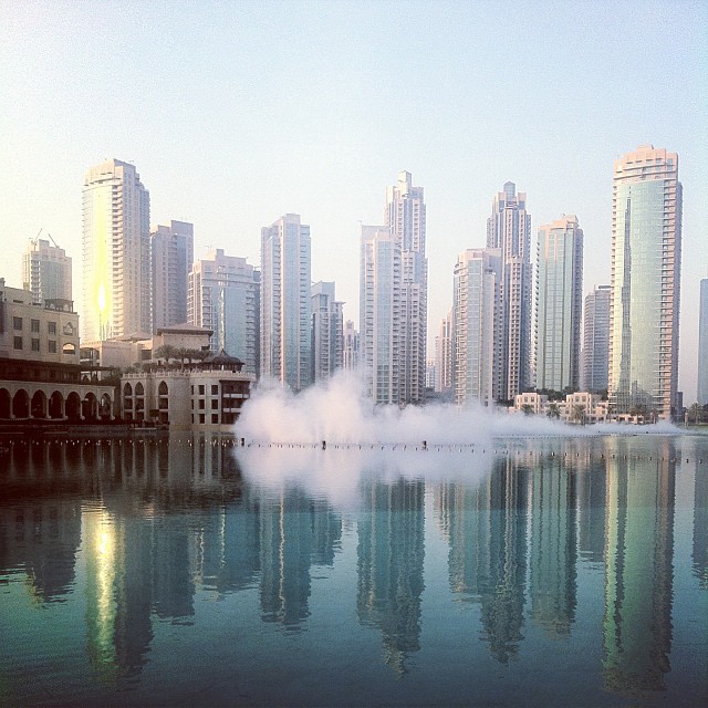 Ran past the fountains doing this smokey jazz this morning. Did 4 of my planned 5 miles because my legs are dead but still think it's a solid pre-work effort. #seenonmyrun