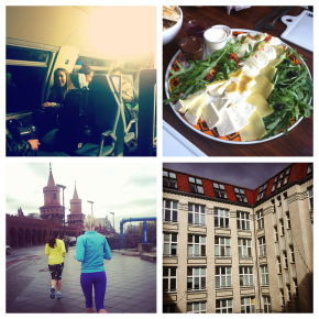 Clockwise from right: Night Train to Berlin (hi Orsii!), Brunch, The Michelberger and Saturday Morning leg-stretch with Maja and Lissy.