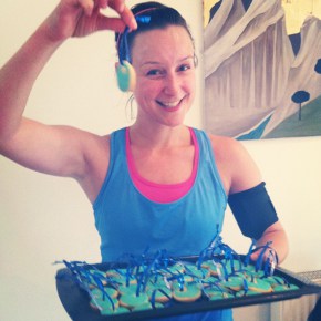 Hostess with the mostess Alex and her lovely sugar cookie medals!