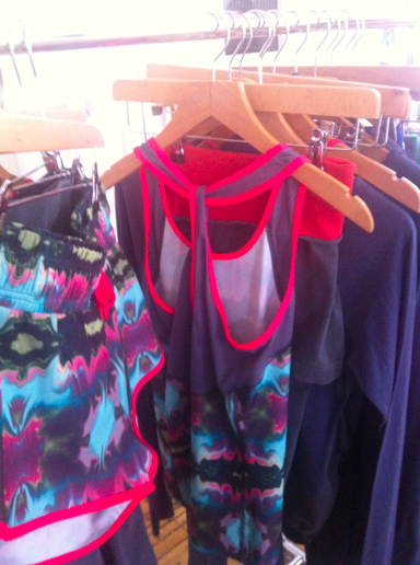 Matching vest and shorts in a jazzy print with popping fluro binding. I love the cute back detail, but if you're more of a plan and practical vest girl SB are releasing the athlete vest in several prints, including this one! 