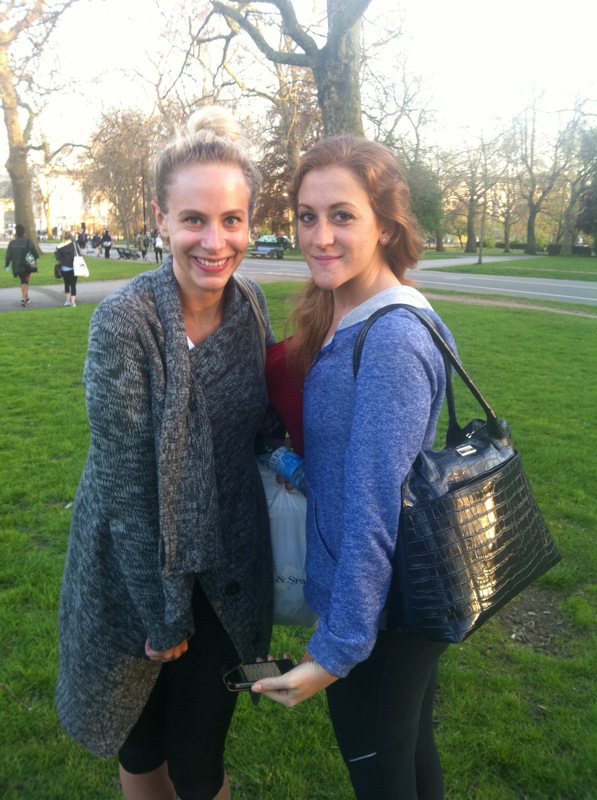 Tatum and Lucy, two #teamprettyfit members, after this week's Train with Elle session! 