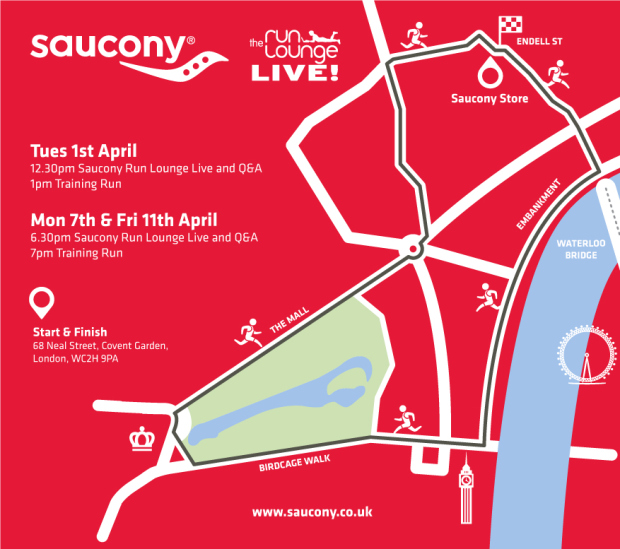 Saucony Run Lounge Live - Run Map