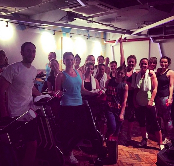 We were all SO sweaty. Thank goodness it was dark. 