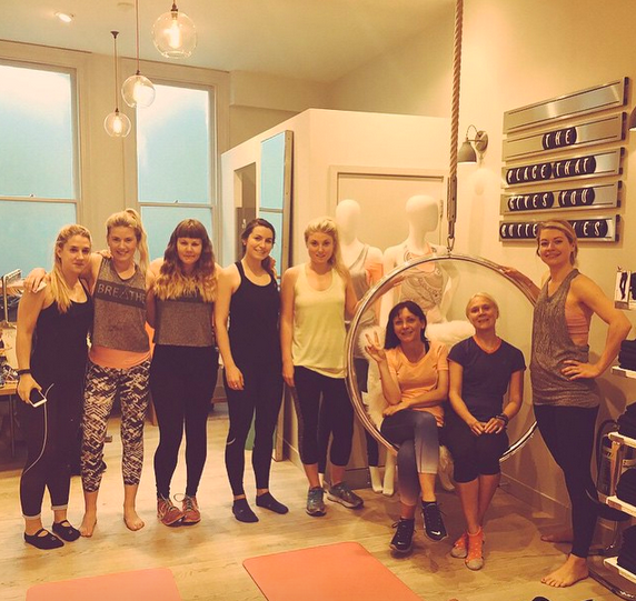 Post-pilates group shot! Photo courtesy of Sweaty Betty.