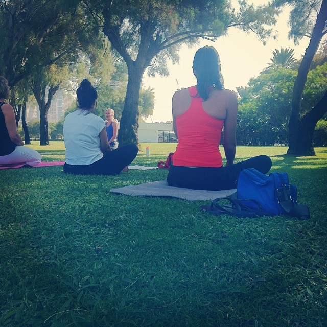 Yoga in the shade of the trees in Safa Park this morning! Could become a Saturday morning post long run tradition. Feel lovely!