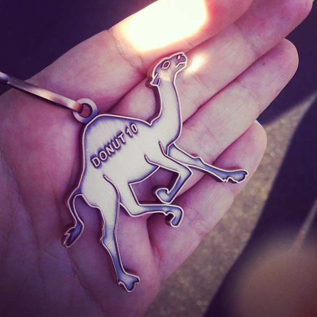 10 gorgeous miles in the desert rewarded by dunkin' donuts and this camel shaped beauty. Hello Friday!