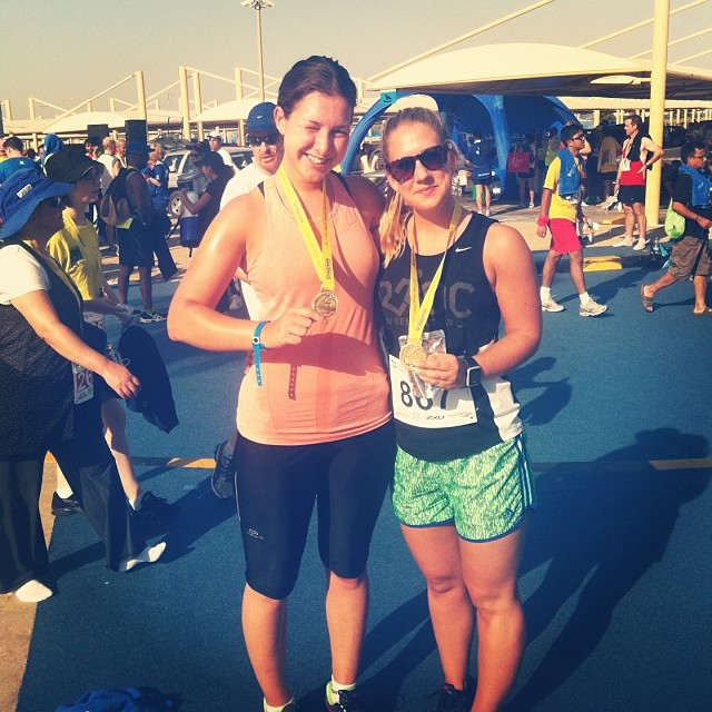 Boshed a half out before 8:30! Abu Dhabi - done! (not recommended though) #rundemcrew
