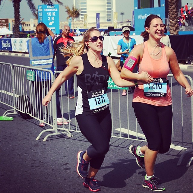 Hugely unflattering but also wonderful finish line photo #faceofpain #dubai #marathon