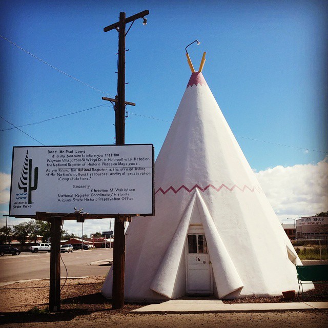Wigwam 16, our home for the night in Holbrook ❤ #5states23days