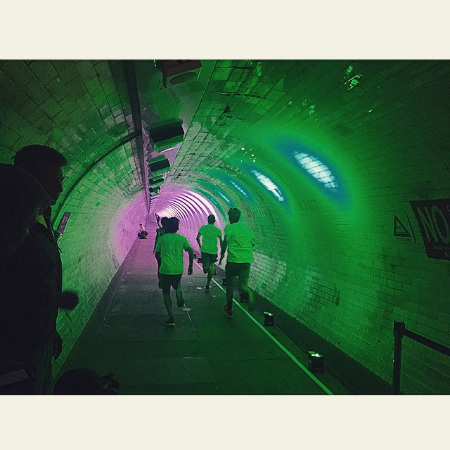 Racing in the Greenwich foot tunnel with @nikelondon was the perfect way to test out the new Zoom Elite! #sofast
