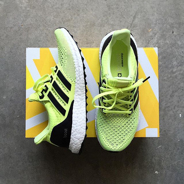Thank you @adidasuk 😍 Ultra Boost in shiny new Frozen Yellow! #energyrunning