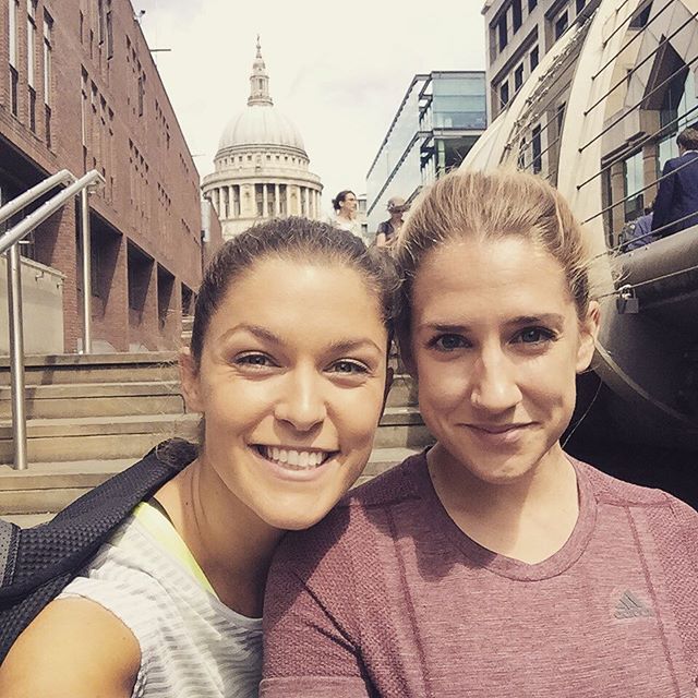 Had the best day on set with @adidasrunning - can't wait to share what we've been up to! Stole this photo from the gorgeous @misscharholmes (lovely to meet you!)