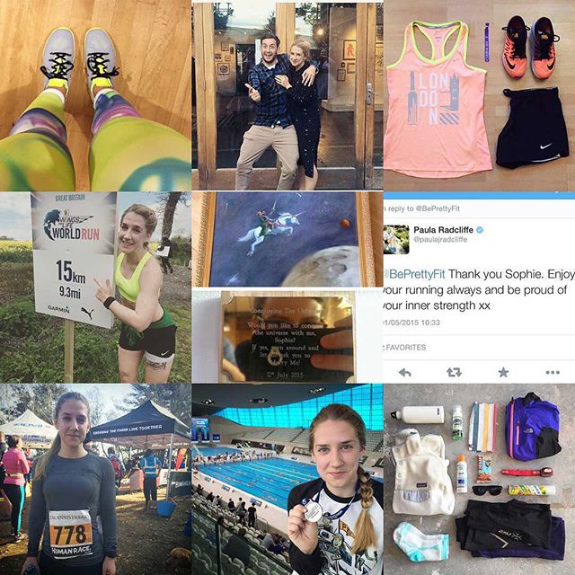 What a year!! 1. THE @nikelondon tights of 2015 🌈
2. Getting engaged to @dayvehillman 💍 
3. #werunlondon 🇬🇧
4. The @redbulluk Wings for Life race! 🏃🏻
5. More engagement happiness ☺️ 6. A tweet from my hero Paula ❤️ 7. A third place finish at Ice Man! 🏅 
8. My longest swim ever at the #swimathon 🏊🏻
9. My kit for my trek in Ethiopia! 🏔